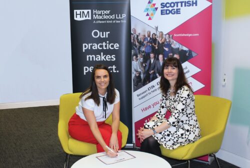 Paula Skinner from Harper Macleod left with Evelyn Mc Donald from Scottish EDGE right