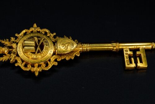 Presentation key given to Andrew Carnegie 1899
