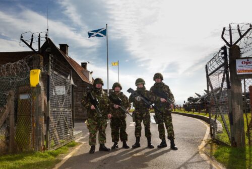 Gates with soldiers