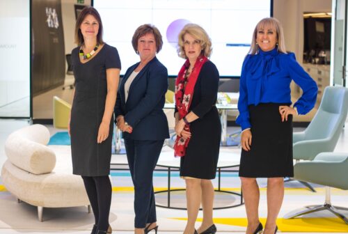 L to r carolyn currie liz cameron obe jeanette forbes marie macklin c