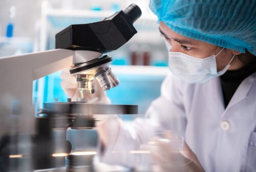 Microscope in a medical research lab or science la 2022 12 16 02 13 30 utc 1